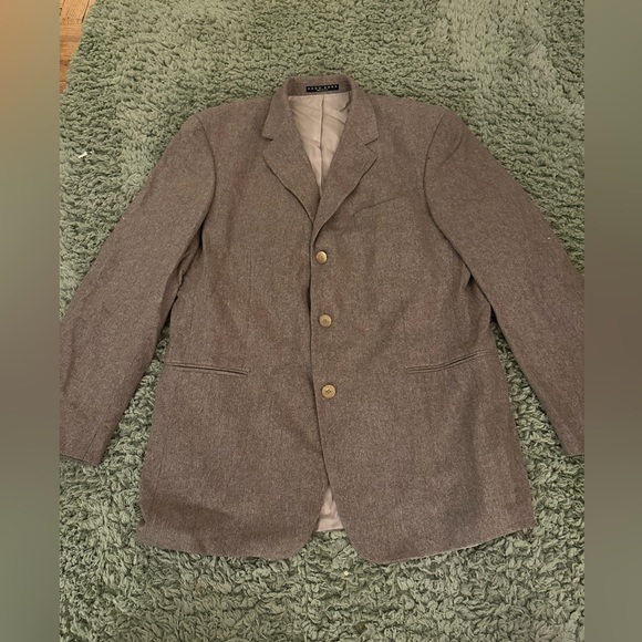 Hugo Boss Brown/Beige Wool Signal Breasted Blazer in Size 40 US 10 - Picture 1 of 10